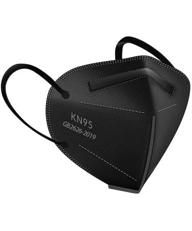HUHETA KN95 Face Mask 60 PCs 5-Ply Safety Masks - 95% Filter Efficiency - Black (60 Packs) - Buy Online on GoSupps.com