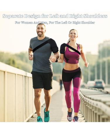 HOAAIGO Adjustable Shoulder Brace - Support & Stability for Men & Women - Black Right Shoulder Support Bandage - Buy Online on GoSupps.com