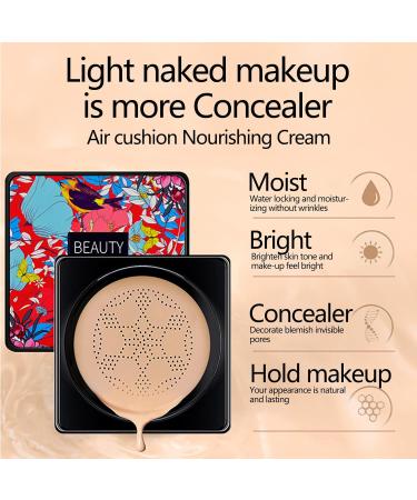 Mushroom Head Air Pillow CC Cream & Sponge | Moisturizing Brightening Foundation for Women | Buy Internationally - Buy Online on GoSupps.com