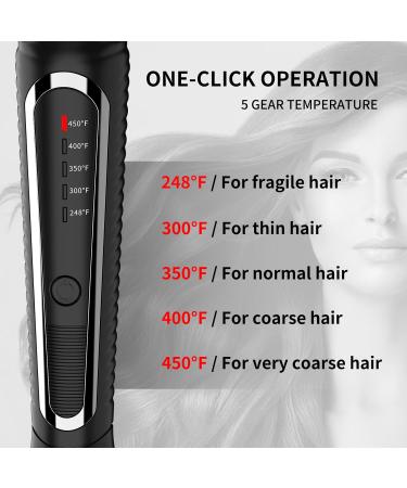 MCH Ceramic Curling Iron - 7-Inch Barrel Adjustable Temp LED Display Dual Voltage - Professional 1 Inch Curling Wand for Long Hair Heats Up to 450 F - Buy Online on GoSupps.com