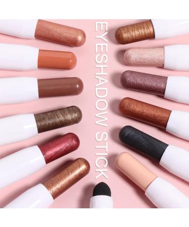 6 Colors Glitter Eyeshadow Stick Colorful Set Waterproof Eye Shadow Pencil Eye shadow Stick Pen Makeup Set Waterproof & Long Lasting Starter Eyeshadow Stick Sets - Buy Online on GoSupps.com