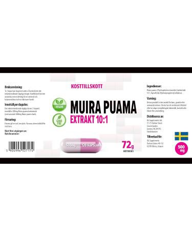 Hepatica Muira Puama Bark Extract 5000mg (500mg 10:1 Extract) 120 Capsules - High Strength, 3rd Party Tested, Vegan, Gluten & GMO Free - Buy Online on GoSupps.com