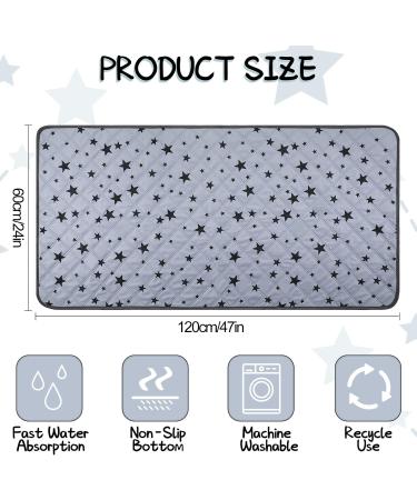 Namalu 4-Piece Reusable Guinea Pig Cage Fleece Mats | Absorbent & Slip-Resistant Pip Pads | Star Pattern (24x47 inches) - Perfect for Litter Training - Buy Online on GoSupps.com