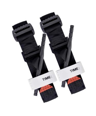 DQTYE 2pcs Tourniquet Outdoor Tourniquet Tactical Strap Quick Release Buckle One-Handed Operated for Sports Camping Sports Hiking