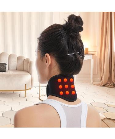 Shakven Neck Support Collar Collar Neck Pad Warm Hot Compress Support Brace Adjustable Magnetic Support Brace For Neck For Sleeping - Buy Online on GoSupps.com