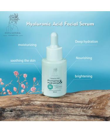 Buy 100% Natural Hyaluronic Acid Serum - Moisturizer with Vitamin B5 for Face & Neck | Cruelty-Free & Paraben-Free - 1 fl oz - Buy Online on GoSupps.com