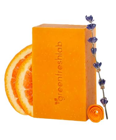 Citrus Lavender Soap Bar With 85% Organic Ingredients  Soothing For All Skin Types With Orange Peel  Energizing & Refreshing  Hydrating & Moisturizing  Vegan & Cruelty Free  4 oz