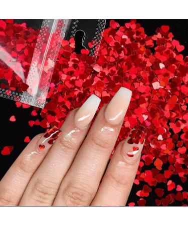 2 Pack Holographic Sweetheart Nail Glitter Sequins Shiny Thin Flakes for Stunning Nail Art & Manicure Decorations (Random Colors) International Shipping Available - Buy Online on GoSupps.com