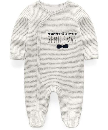 MAMIMAKA Cotton Footed Pajamas | Newborn Baby Grow Onesies | 9-12 Months | Boys & Girls | Long Sleeve - Color1 - Buy Online on GoSupps.com
