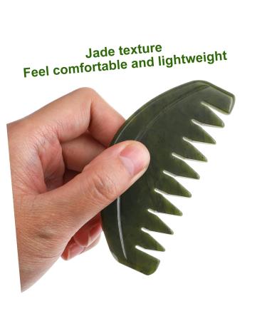 FRCOLOR 2 STK Portable Jade Ridge Salon Hair Comb & Head Massage Device - Natural Jade Face & Scalp Massager - Buy Online on GoSupps.com