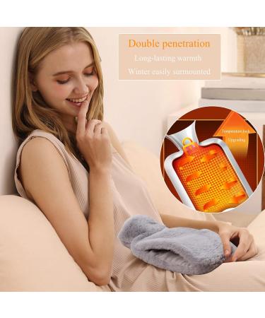 Cozy Up with Our 2L Natural Rubber Heat Bottle & Fluffy Cover | Perfect for Pain Relief & Comfort on Cold Nights - Buy Online on GoSupps.com