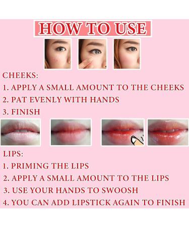 4Pcs Lip Tint Stain Set - Long Lasting Waterproof Lipstick and Liquid Blush for Women - Buy Online on GoSupps.com