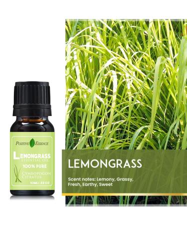 Lemongrass Essential Oil 100% Pure & Natural - Organic Thai Oil for Diffuser & Skin Care 10ml | Premium Grade Cymbopogon Citratus - Buy Online on GoSupps.com