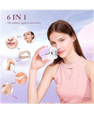 Pluxy Epilator for Women - 36 Tweezers Portable Facial Hair Removal 2-Speed Adjustable for Face Lips Arms Underarms Legs & Bikini | International Shipping - Buy Online on GoSupps.com
