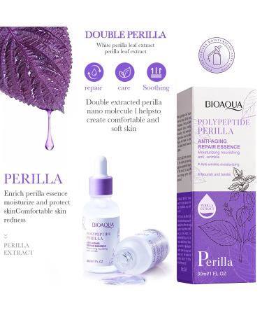 BIOAQUA Polypeptide Perilla Anti-Aging Serum - 30ml Facial Essence for Moisturizing & Nourishing Skin Care | Anti-Wrinkle Repair - Buy Online on GoSupps.com