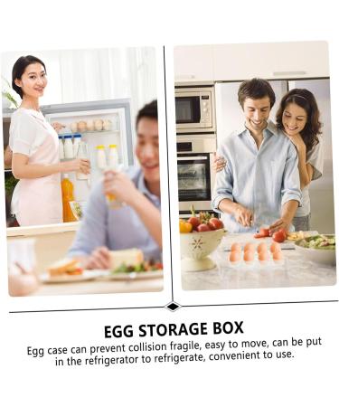 Beatifufu Deviled Egg Holder Egg Storage Box Tray Plastic Bins for Storage Fridge Organizers and Storage Egg Case Shelf Household Assorted Color 17.50X8.50X2.00CM - Buy Online on GoSupps.com