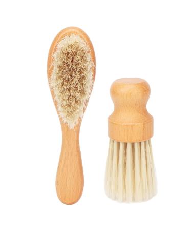 2-Part Neck Dust Brush - Strong Bristles & Wooden Handles for Hair Removal | Salon & Home Use - Buy Online on GoSupps.com