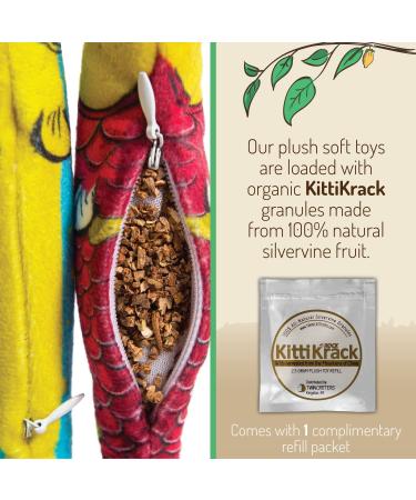 2-Pack Organic Silvervine Catnip Substitute Toys for Cats & Kittens | 100% Wild Harvested Silvervine | Refillable Plush Cat Toys Sardines by TWINCRITTERS - Buy Online on GoSupps.com