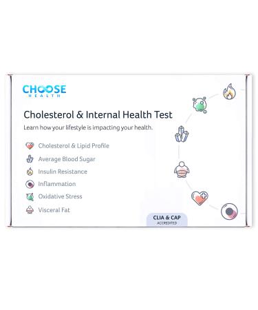 Choose Health 6-in-1 Health Test | Cholesterol & Lipids Test Kit | Avg Blood Sugar, a1c | Insulin Resistance, Pre Diabetes Testing Kit | Inflammation Test & More | not Avail in MA, NY, RI