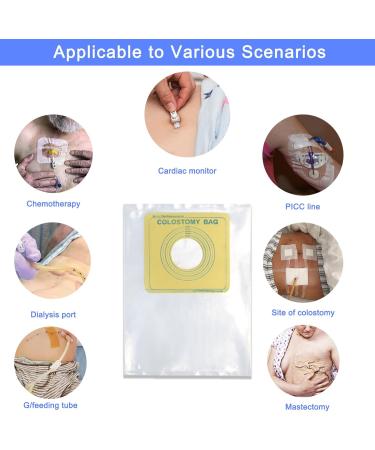 Waterproof Peritoneal Dialysis Shower Cover - 80 Pack Ostomy Protector for PD Catheter & Feeding Tube Care - Buy Online on GoSupps.com