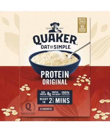 Quaker Oat So Simple Protein Original Porridge 8 x 37.7g - Pack of 1 - Buy Online on GoSupps.com