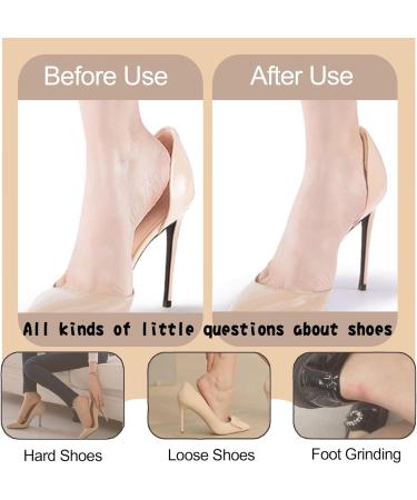 Women Heel Inserts - 6 Pairs Heel Protectors & Cushions for Loose Shoes - Prevent Heel Pain & Blisters - Black - Buy Online on GoSupps.com