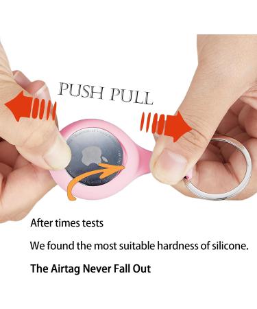 Airtag Case 4-Pack with Keychain | Silicone Apple AirTag Holders | Anti-Lost Scratch-Proof Covers in Yellow White Pink Gray | Compatible with Apple GPS Locator - Buy Online on GoSupps.com