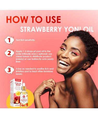 2 Pack Organic Strawberry Yoni Oil for Women - Natural Feminine Deodorant pH Balance & Moisturizer 100% Essential Oil - Odor Eliminator 1 fl oz Each - Buy Online on GoSupps.com