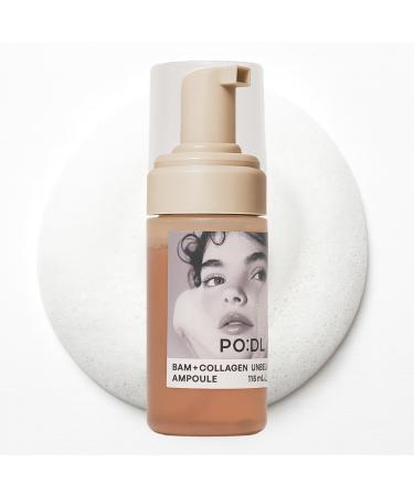 PO:DL Collagen Bubble Serum for Skin Elasticity Radiance Glow | Firming Hydrating Exfoliating Fast Absorbing Serum | K-Chestnut Collagen Niacinamide | No Fragrance 3.88 fl oz Korean Skincare
