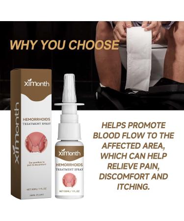 Natural Herbal Hemorrhoid Spray Hemorrhoid Relief Spray 30ml Hemorrhoid Itching Relief Spray Relieves Swelling and Hemorrhoid Discomfort (2pc) - Buy Online on GoSupps.com