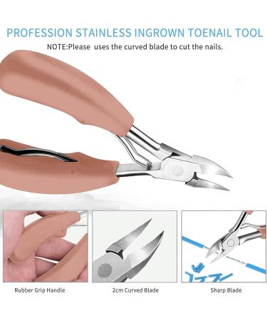 Artcut 9PCS Bean Pink Toe Nail Clippers Set - Professional Stainless Steel Clippers for Thick Nails and Ingrown Toenails - Buy Online on GoSupps.com