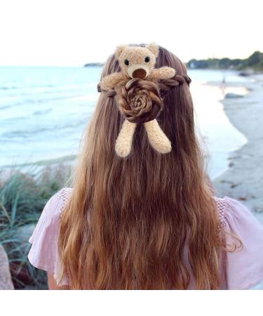 Buy Women's Plush Hair Ties - Cute Bear Velvet Elastic Hair Bands | Fashionable Soft Hair Ties for Ladies - International Shipping Available - Buy Online on GoSupps.com