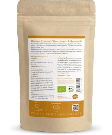 Organic Chaga Mushroom - Wild Collection from Finland - 100g for Chaga Tea - Natural Untreated & Pollutant-Free - Buy Online on GoSupps.com