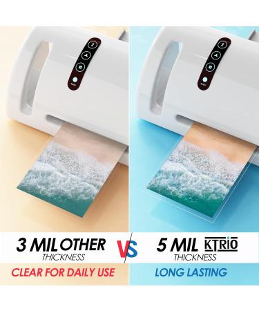 KTRIO 100 Pack 5 Mil Photo Laminating Sheets - 4 x 6 Inch Thermal Pouches for Protection - Clear Lamination Paper with Round Corners - Buy Online on GoSupps.com