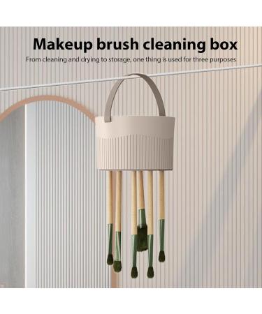 Makeup Brush Scrubber | 3 In 1 Makeup Brushes Cleaner Silicone - Multifunctional Cosmetic Brush Cleaner with Handle Brush Drying Rack for Makeup Sponge Puff Brush Dudok Khaki - Buy Online on GoSupps.com