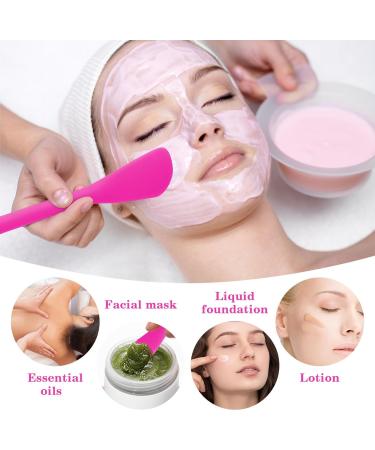 Prasacco 2 PCS Silicone Face Mask Applicator Brushes | Double-head Beauty Tools for Mud, Clay, Charcoal Masks | Rose Red Purple - Buy Online on GoSupps.com