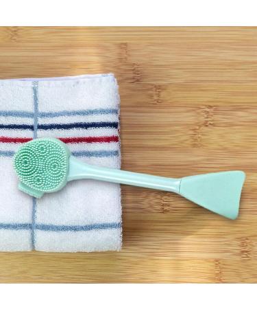 Amagogo Silicone Facial Cleansing Brush Double Ended Soft Non Slip Handle Portable Handheld Pore Cleansing for Women Elastic Removing Green - Buy Online on GoSupps.com