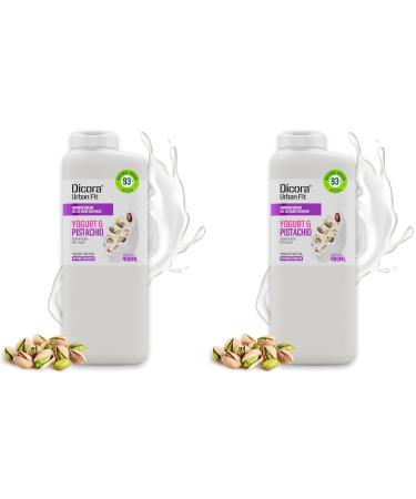 Dicora Urban Fit Shower Cream - Hydrating Women and Mens Body Wash - Shower Gel For Skin Protection - Natural Formula - Yogurt And Pistachio - 13.5 oz (Pack of 2) 13.5 Fl Oz (Pack of 2)
