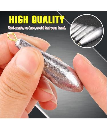 AMYSPORTS Drop Shot Fishing Weights Kit - Removable Lead Sinkers for Bass Casting - Size 1 (1oz.) - 10 pcs - Freshwater and Saltwater - Buy Online on GoSupps.com