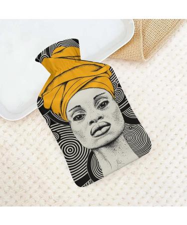 Turban Woman Hot Water Bottle with Plush Cover - Bed Warmer for Adults & Children - 26.5x15.3cm - International Shipping - Buy Online on GoSupps.com