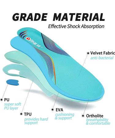 ORHILYA Plantar Fasciitis Pain Relief Orthotic Insoles - Men Arch Support & Women Heel Spur Pad - Orthopedic Sole for Flat Feet & Pronation - Athletic Cushion Inserts - Size MEN (7-7 1/2) | WOMEN (9-9 1/2) - Buy Online on GoSupps.com