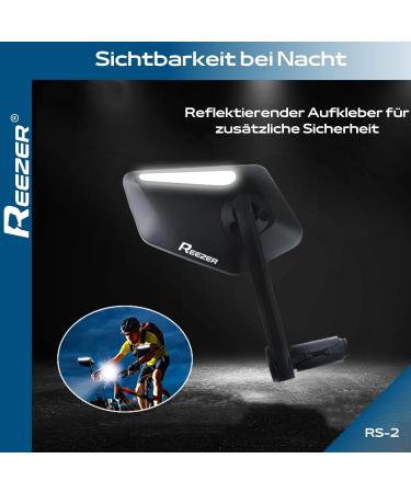 Reezer Left Bicycle Mirror - Extra Large 360 Adjustable Rear View Mirror for E-Bikes & E-Scooters - Compatible with All Models | Best E-Bike Accessories - Buy Online on GoSupps.com