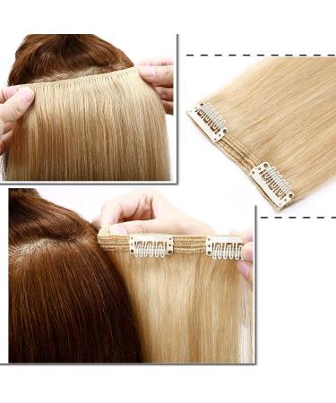 Buy Clip In Real Hair Extensions - 8-Piece Set #24 Middle Blonde Heat-Resistant 120g (35cm) - Perfect for Full Hair Volume - Buy Online on GoSupps.com