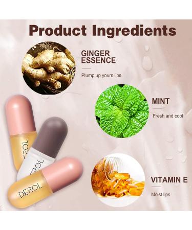 3 PCs Natural Lip Plumper Kit - Hydrating Lip Care Serum for Fuller Voluminous Lips | Lip Filler Booster & Moisturizer - Buy Online on GoSupps.com