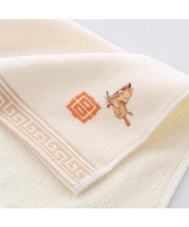 Kissvian 2-Pack Pure Cotton Square Face Towel Hand Towels Chinese Style Imperial Garden Pattern Ultra Soft Washcloths for Bathroom - Buy Online on GoSupps.com