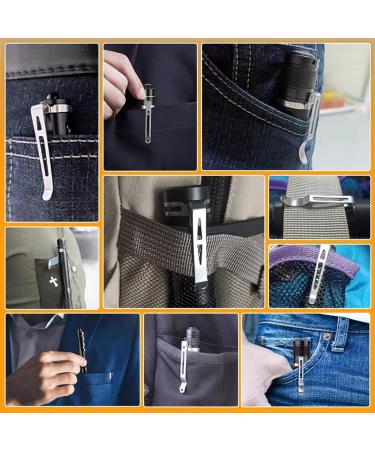 Unicraftale 420 Stainless Steel Flashlight Clip - 18mm Pocket Clip Replacement for Pens & Flashlights - Removable & Durable - Buy Online on GoSupps.com
