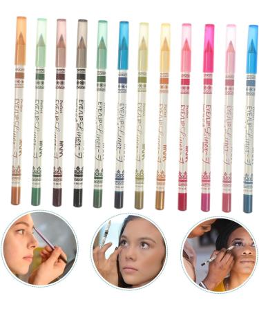 SKISUNO Eyeliner Waterproof 12 Pcs Waterproof Suit Black Waterproof Eyeliner Pencil Eyeshadow Set Make up Miss Liquid Eyeliner - Buy Online on GoSupps.com