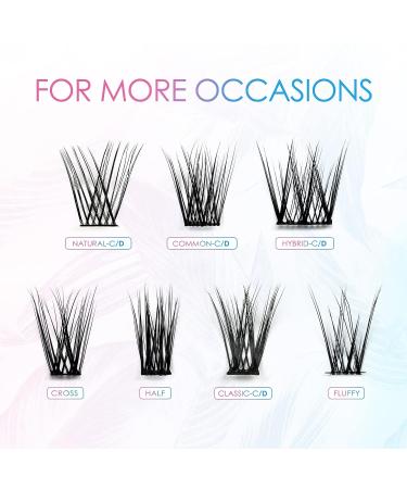 LANKIZ DIY Individual Eyelash Extensions 110 Cluster Lashes Natural C-Mix - Soft, Lightweight, and Reusable for Home Use - Buy Online on GoSupps.com