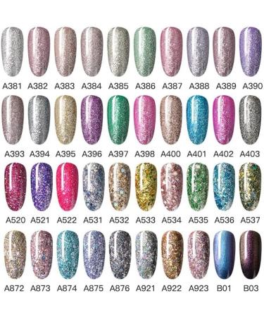 Rosalind 5ml Shiny Gel Nail Polish Painting Nail Art Vernis Semi Permanent Diamond Glitter Polish UV Nail Gel Top Coat Manicure - (Color: A517) - Buy Online on GoSupps.com