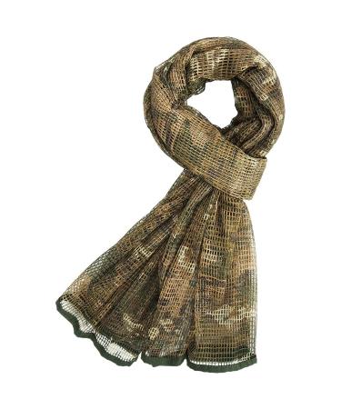 Fousam Sniper Veil,Camo Mesh Net Tactical Scarf for Hunting Shooting Wild Photography Military Outdoor Activities Sv-cp